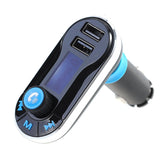 Hands free car FM Transmitter with 2 USB port charger