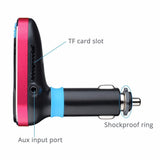 Hands free car FM Transmitter with 2 USB port charger