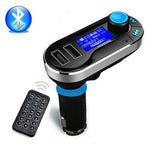 Hands free car FM Transmitter with 2 USB port charger