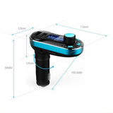 Hands free car FM Transmitter with 2 USB port charger