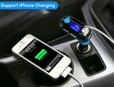Hands free car FM Transmitter with 2 USB port charger