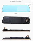 Car DVR Camera Rear-view Mirror Auto Video Recorder with Dual Lens