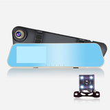 Car DVR Camera Rear-view Mirror Auto Video Recorder with Dual Lens