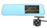 Car DVR Camera Rear-view Mirror Auto Video Recorder with Dual Lens