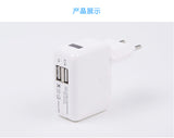 Dual USB ports travel wall charger (2 USB ports)