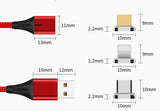 Nylon Braided 3 in 1 USB Charging Cable Detachable