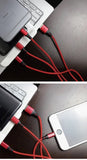 Nylon Braided 3 in 1 USB Charging Cable