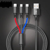 Nylon Braided 3 in 1 USB Charging Cable