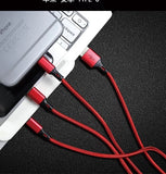 Nylon Braided 3 in 1 USB Charging Cable