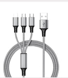 Nylon Braided 3 in 1 USB Charging Cable