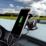Qi wireless Fast car charger with Car mount kits.