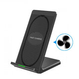 Qi wireless Standing Fast charger with fan