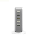 Multi-USB Port Mini Desktop Charger Power Adapter (5V 6A 5-USB)