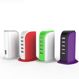 Multi-USB Port Mini Desktop Charger Power Adapter (5V 6A 5-USB)