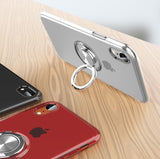 Transparent Two-Piece Magnetic Case with Ring Stand