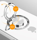 Transparent Two-Piece Magnetic Case with Ring Stand