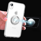 Transparent Two-Piece Magnetic Case with Ring Stand