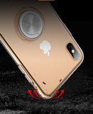Transparent Two-Piece Magnetic Case with Ring Stand