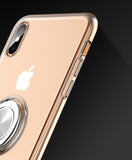 Transparent Two-Piece Magnetic Case with Ring Stand