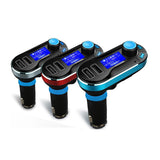 Hands free car FM Transmitter with 2 USB port charger