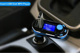 Hands free car FM Transmitter with 2 USB port charger