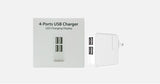 Multi USB ports travel wall charger (4 USB ports)