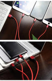 Nylon Braided 3 in 1 USB Charging Cable