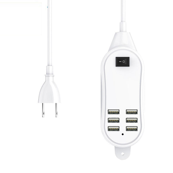 6-USB port Desktop Charger with Cable