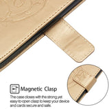 Single Side Embossing Wallet Flip Leather Case